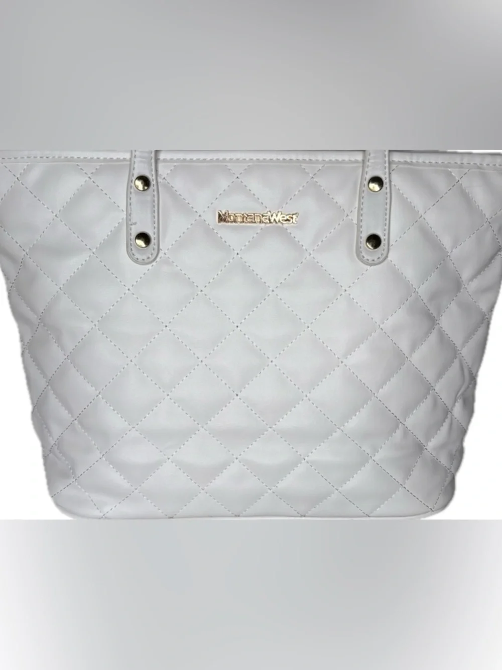 Montana West Quilted Vegan Leather Tote - Picture 5 of 5